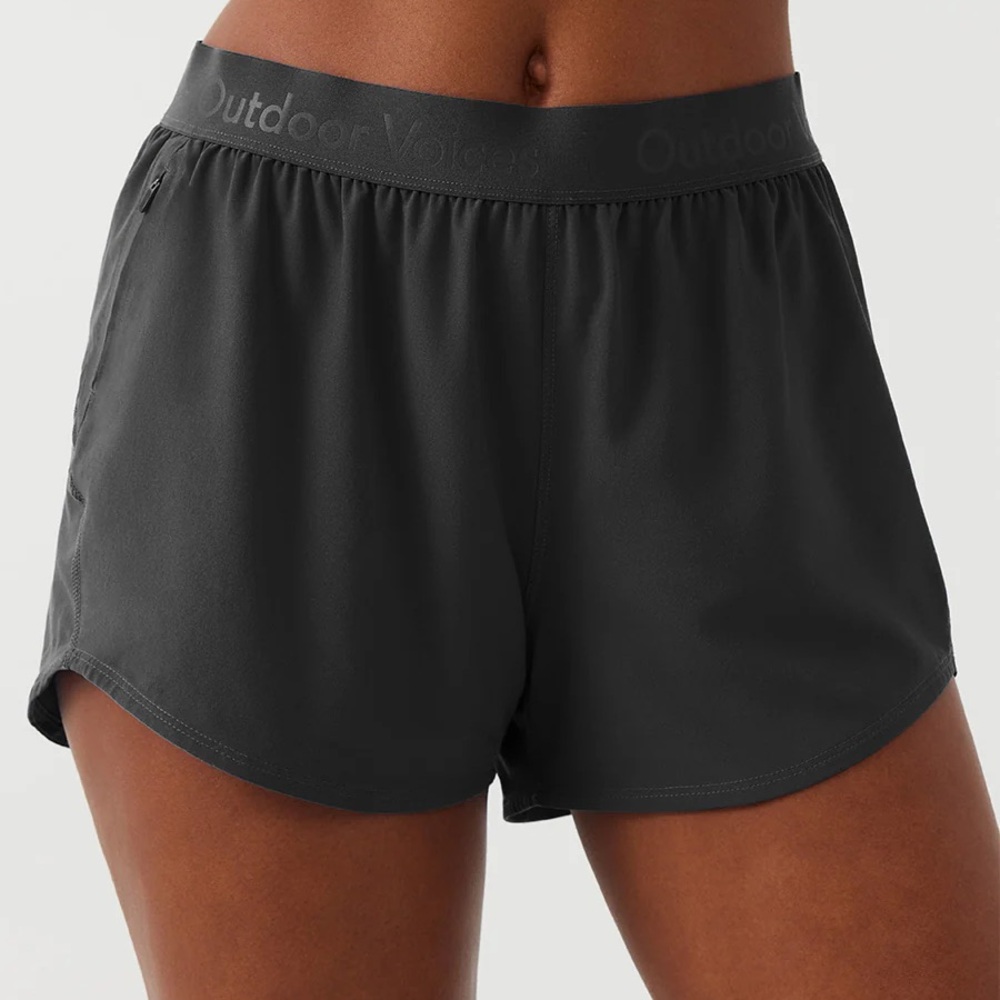 Outdoor Voices Black Relay 3” Athletic Shorts